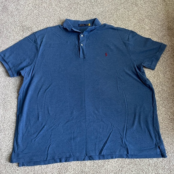 Polo by Ralph Lauren Navy Polo Shirt with Red Logo - Picture 1 of 2